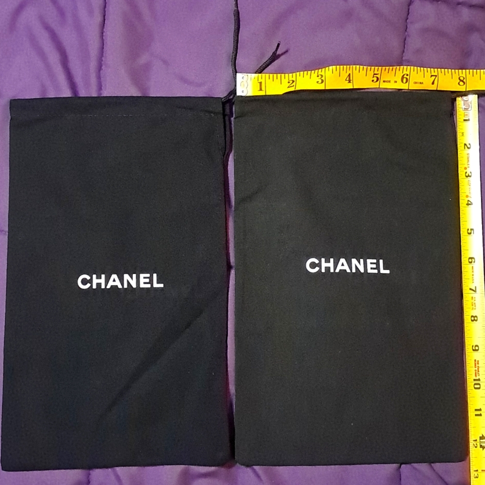 CHANEL black drawstring dust bags